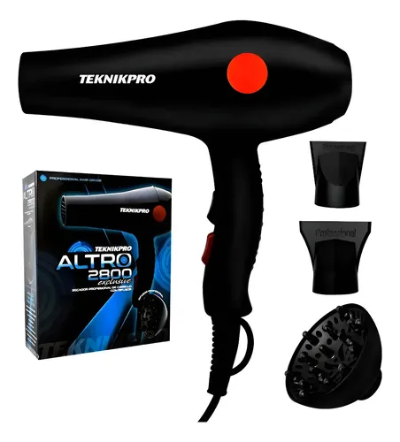 Secador De Pelo Profesional Altro 2800 Teknikpro Con Difusor