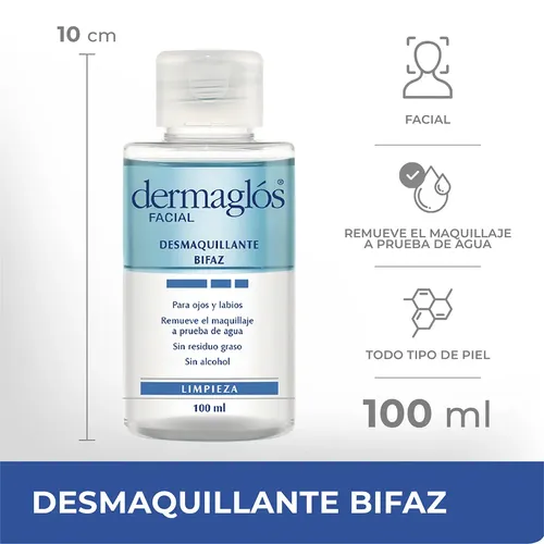 Desmaquillante Bifaz De Ojos Y Labios Dermaglós X100ml