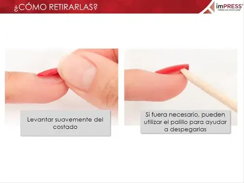 Uñas Kiss Impress Originales Instantáneas Importadas Medium Diseño Coffin – So French