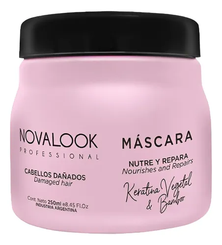 Mascara De Keratina Y Bamboo Nutre Y Repara Novalook 250ml