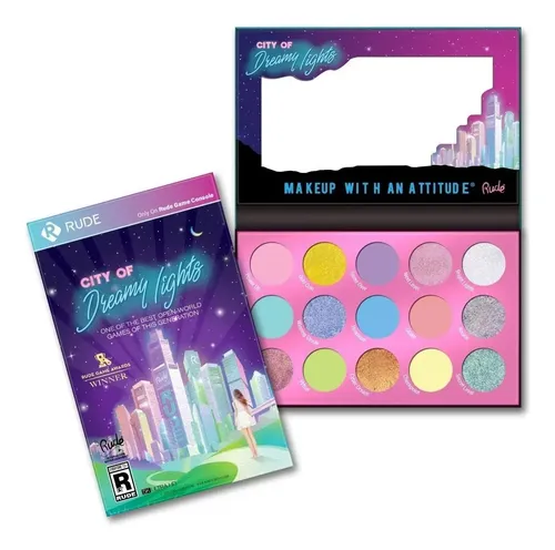 Paleta 15 Sombras Pasteles Rude Cosmetics City Of Dreamy Lights Mate Satinado