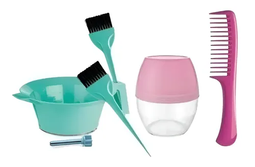 Kit Tintura Coctelera Peine Pincel Bowl Exprimidor Eurostil Tono surtidos