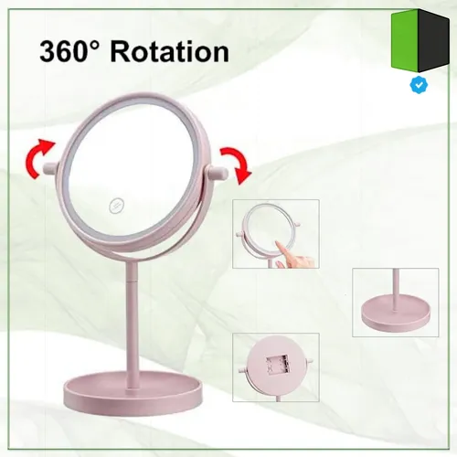 Espejo Mesa Luz Led Pie Tocador Portatil 13cm Vertigo Vgo