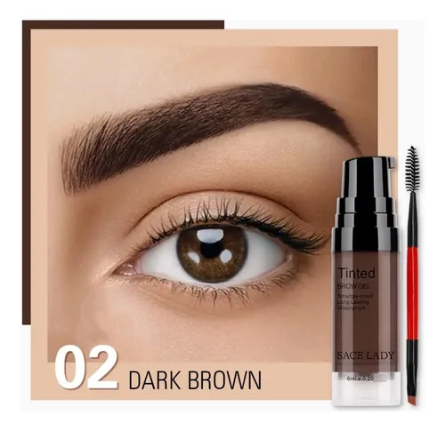 Gel De Cejas Sace Lady 3d Marrón Oscuro 24 Horas Impermeable