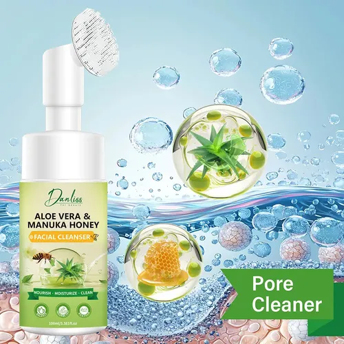 Limpiador Facial De Aloe Vera Y Miel Limpia, Nutre E Hidrata