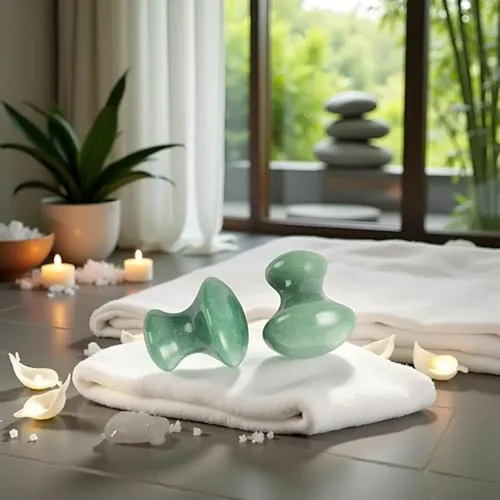 2 Herramientas De Masaje Facial Gua Sha, Juego De Piedras Ve