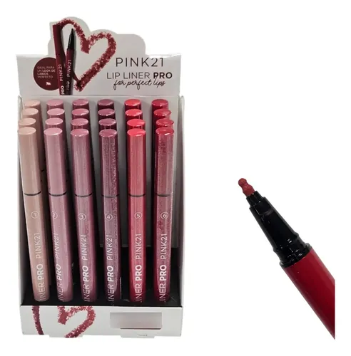 Delineador Labios Liquido Pink 21 Pro A Prueba Agua
