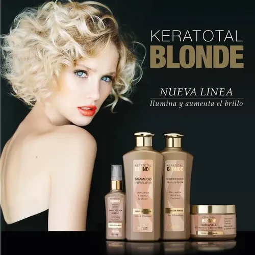 Shampoo Iluminador Keratotal Blonde Rubios Bellissima 270 Ml