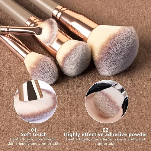 31 Pcs Set De Pinceles De Maquillaje + Esponja Y Esponja