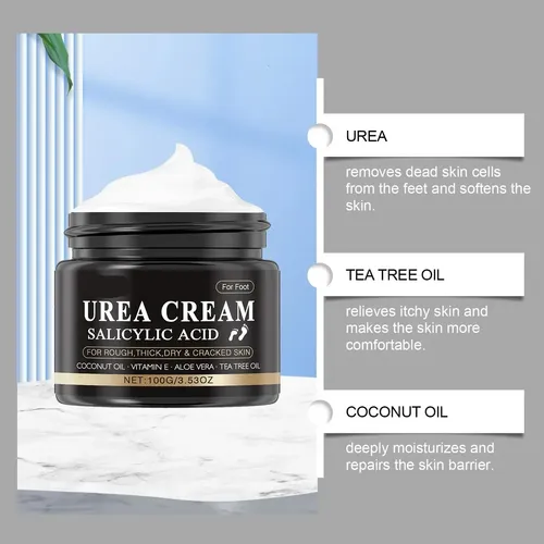Creme Esfoliante Para Cuidados Com Os Pés Com Uréia 100g 1pc