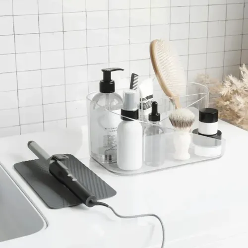 Organizador De Maquillaje Umbra Glam + Base Para Planchita Color Transparente