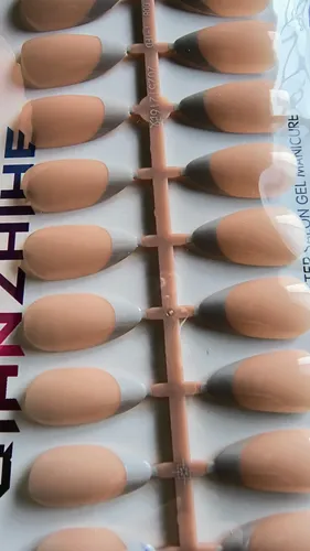 Uñas Postizas Press On Nails French X 30 Pcs 15 Medidas