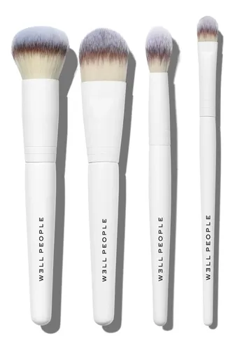 Well People Bio Complexion Brush Set, Juego De Brochas De 4