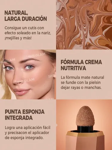 Sheglam Bronzer Contorno Contour Liquido Maquillaje Tono Del Maquillaje Terracotta