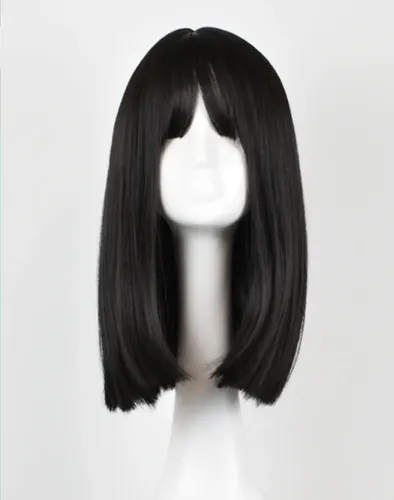 Peluca Negra 40cm (cosplay/oncologica)