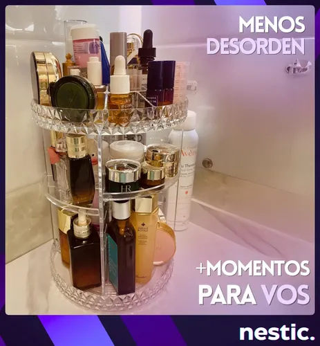 Organizador De Cosméticos Giratorio Maquillaje Crema Perfume
