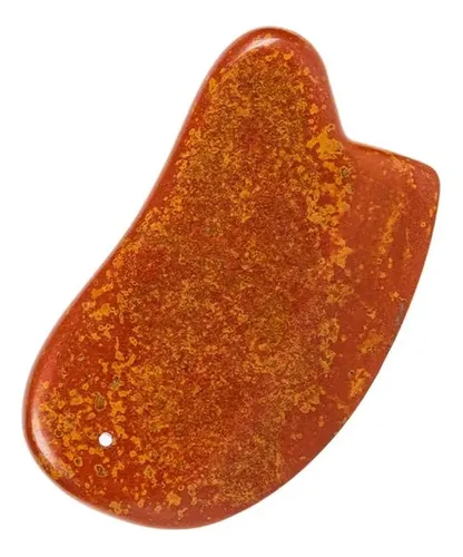 Piedra Gua Sha Roja Masaje Facial Natural Antiage