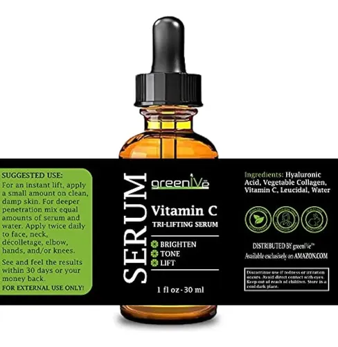 Sérum Facial Greenive de Vitamina C y Ácido Hialurónico Antiedad