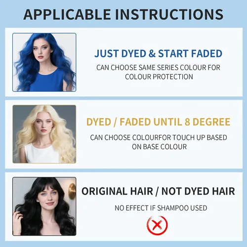 Tinte Shampoo Azul Para Fijar Y Proteger, Efecto Duradero