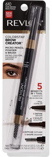 Lápiz 2 En 1 Cejas Revlon Colorstay Brow Creator Dark Brown