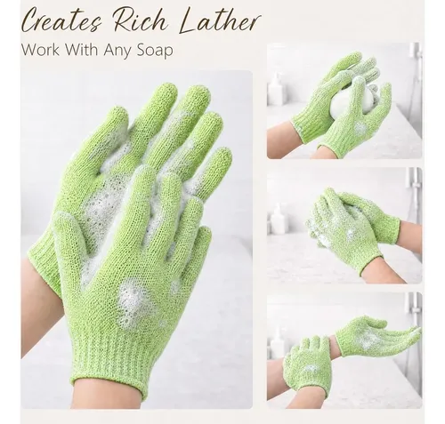 Guantes Exfoliantes Toalla De Baño 6 Pares Purple