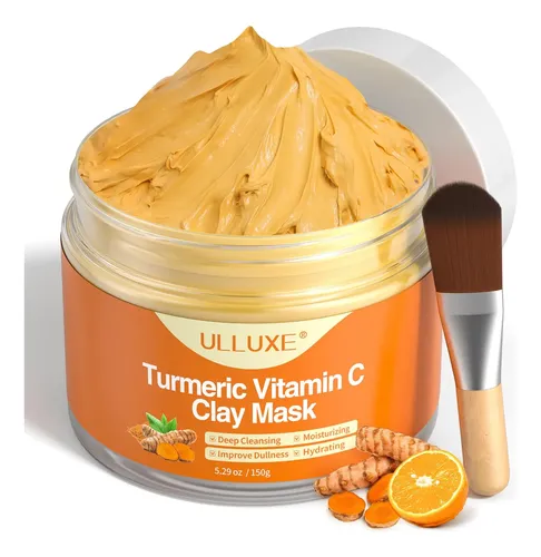 Mascarilla Facial Ulluxe De Arcilla Y Vitamina C 150 G