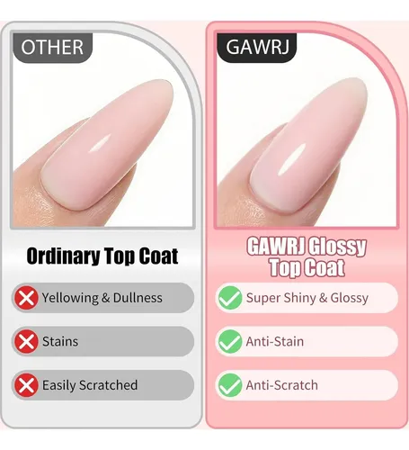 Top Coat De Gel Sin Limpiar 15ml Gawrj
