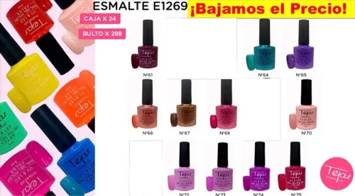Esmalte Semi Permanente Tejar 9 Ml (pack X 24)