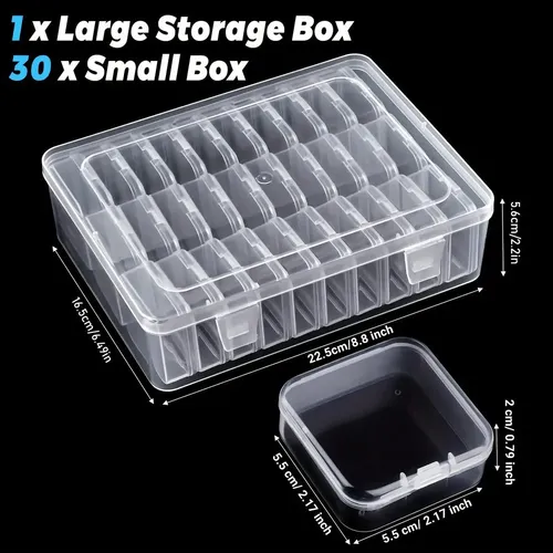Jsjx Caja De Almacenamiento Transparente, Estuche For