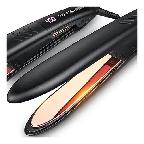 Plancha Para El Cabello De 100% Titanio-negro/ 1