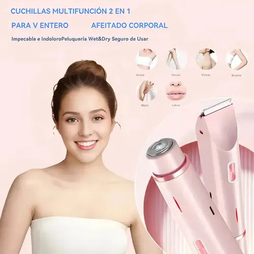 Maquinilla De Afeitar Y Depiladora Eléctrica 2 En 1 Para Muj