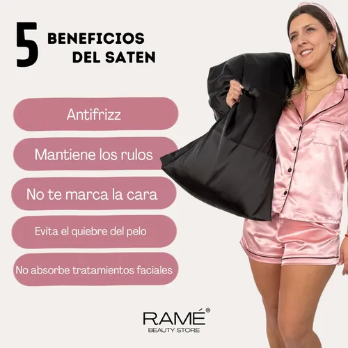 Vincha Tiara Satén Para El Pelo Antifrizz Suave