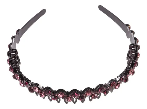 Aro De Pelo Morado Acrílico Con Dientes Y Onda