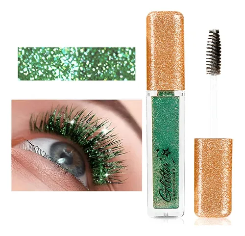 Máscara Waterproof Con Glitter Brillante Modelo 006