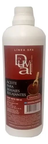 Aceite Duval Para Masajes Sandalo Corporal Spa X 500ml