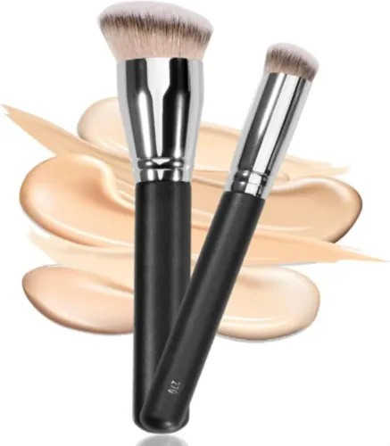 Brochas For Maquillaje,set De 2 Brochas Anguladas Densas