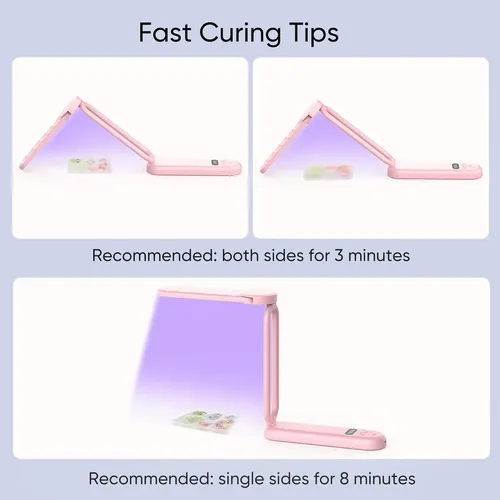 Lámpara Uv Recargable 34 Leds Rosa Para Resina Y Joyas