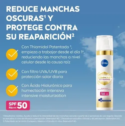 Crema Facial Antimanchas De Día NIVEA Luminous630 Fps 50 40 ml