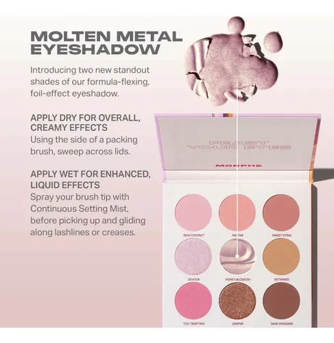 Paleta de Sombras Morphe Forbidden Honey con 9 Tonos