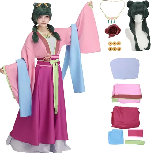 Set Completo De Disfraz De Cosplay De Maomao Con Peluca Para