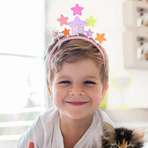 4 Vinchas Estrella Niña Cinta Pelo Infantil Estrellas