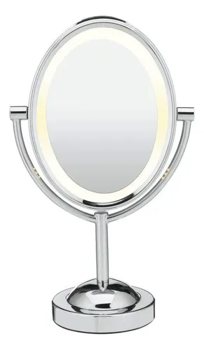 Espejo De Maquillaje Iluminado Conair Led 1x/7x Doble Cara R Plateado