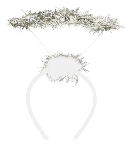 Angel Halo Headband With Feather Trim For Cosplay