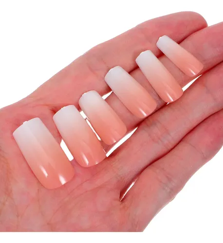 120 Uñas Postizas Cortas Degradadas Para Mujer