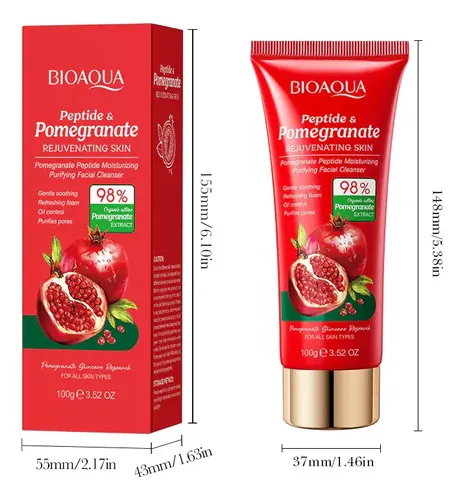 Limpiador Facial Péptidos Y Extracto De Granada 100g Bioaqua