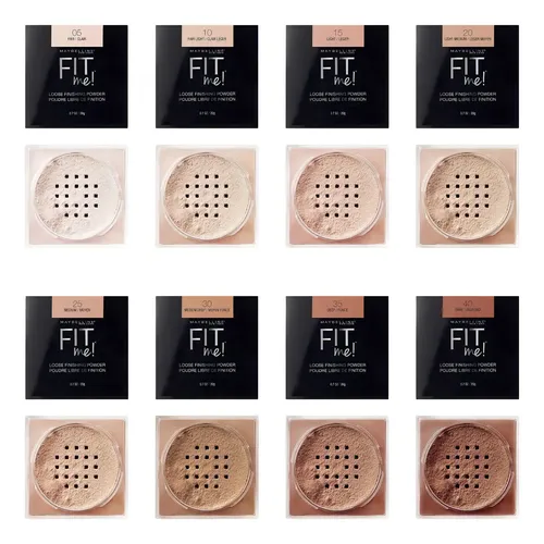 Base de maquillaje en polvo Maybelline Fit Me Loose Finishing tono 10 fair light – 20g