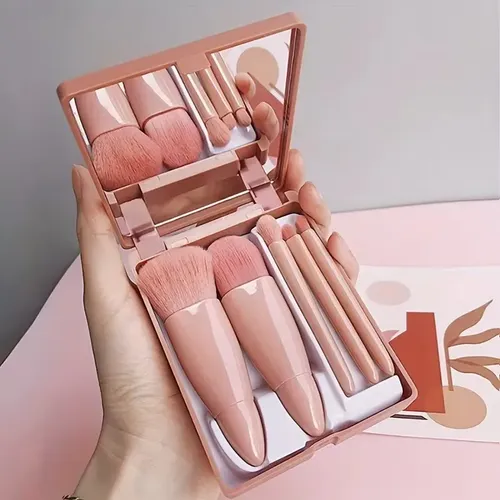 Set De 5 Brochas De Maquillaje Portátil Con Estuche