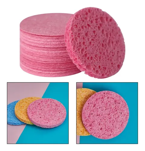Esponjas Faciales Comprimidas, Absorbentes, Duraderas Y Exfo