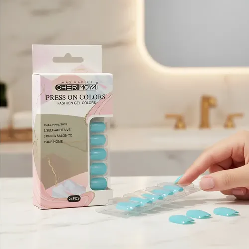 Press On Tips Autoadhesivo Oval Cherimoya