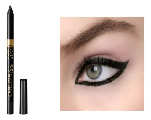 Power Sttay Avon Delineador En Gel Ojos Larga Duración Negro